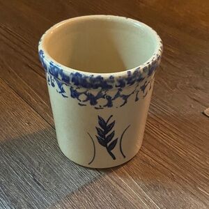 Blue Floral Ceramic Tumbler - Home Art… utensil holder